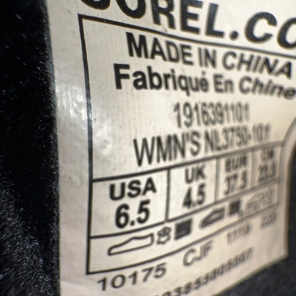 Sorel Kinetic Short Snow Boot Women’s 6.5 Black White Waterproof boots shoes - Picture 8 of 11